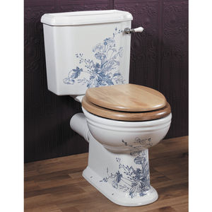 inodoro monobloque / de porcelana / con mango de cisterna