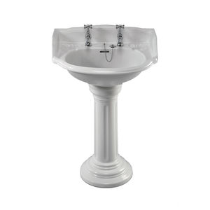 lavabo de pie / ovalado / de porcelana / clásico