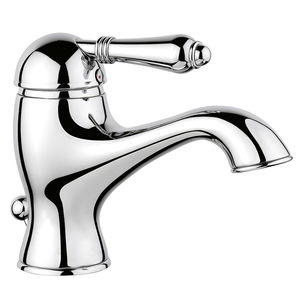 grifo monomando para lavabo / de latón / de baño / con 1 orificio