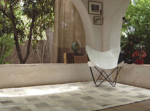 alfombra moderna / patchwork / de cuero / rectangular