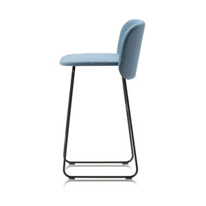 silla de bar moderna / tapizada / patín / de terciopelo