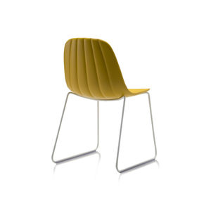 silla moderna / apilable / patín / de metal