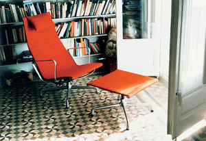 reposapiés moderno / de aluminio / de cuero / de tela