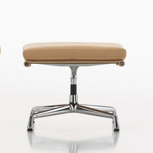 reposapiés moderno / de aluminio / de cuero / de Charles & Ray Eames