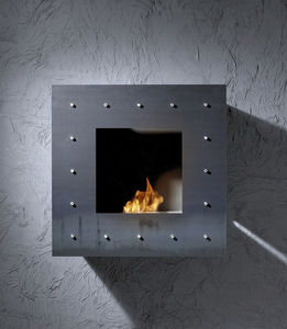 chimenea de bioetanol / moderna / hogar cerrado / de pared