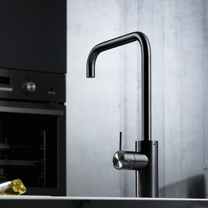 grifo monomando de acero inoxidable / para cocina / con 1 orificio / con caño giratorio