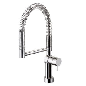 grifo monomando de acero inoxidable / para cocina / con caño giratorio