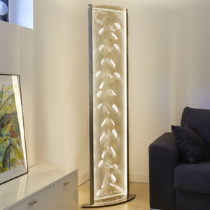 columna luminosa moderna / acero inoxidable / LED / de interior