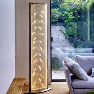 columna luminosa moderna / acero inoxidable / LED / de interior