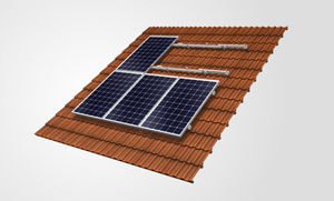 estructura de soporte para tejado inclinado / para cubierta de tejas / integrado en edificio / para aplicaciones fotovoltaicas