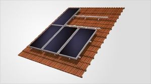 estructura de soporte para cubierta de tejas / integrada / para colector solar