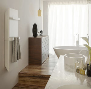 radiador toallero eléctrico / de acero / moderno / con ventilador