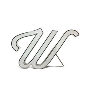 lámpara de pie / de diseño original / de acero inoxidable / de fibra acrílica