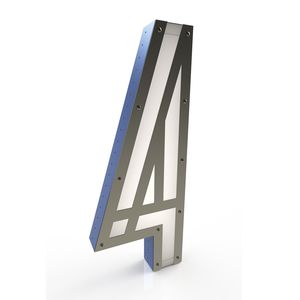 lámpara de pie / de diseño original / de aluminio / de acero inoxidable