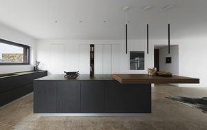 cocina moderna / de madera / con isla