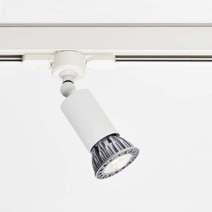 iluminación sobre riel LED / redonda / de aluminio / para el sector servicios