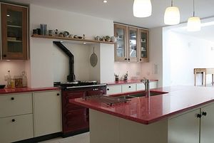 encimera de material compuesto / de vidrio / para cocina / reciclada