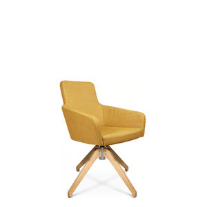 sillón de visita moderno / de tejido / con reposabrazos / tapizado