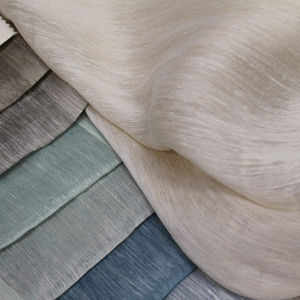 tela para cortinas / de color liso / de poliéster / de lino