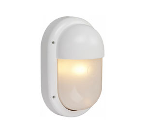 luminaria fluorescente compacta / ovalada / de exterior / de vidrio
