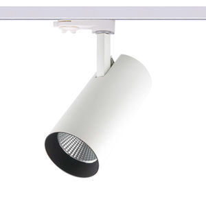 iluminación sobre riel LED / redonda / de aluminio / para el sector servicios