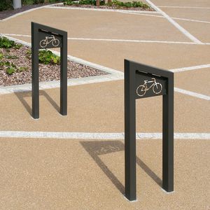 soporte para bicicletas para suelo / de acero / para espacio público