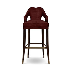 silla de bar moderna / tapizada / con reposapiés / con reposabrazos