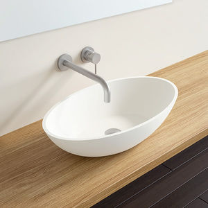 lavabo sobre encimera / de resina mineral / moderno