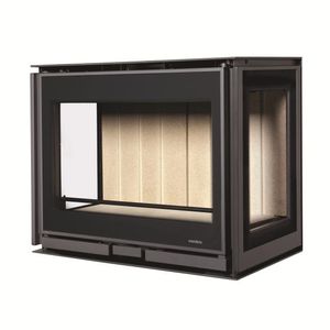 chimenea insertable de leña / de esquina / de 3 caras