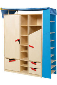 armario clásico / de madera / con puertas batientes / para niño