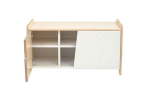 mesilla de noche moderna / de madera / rectangular / infantil (unisex)