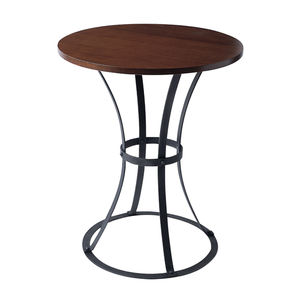 mesa auxiliar / Art Deco / de caoba / de hierro
