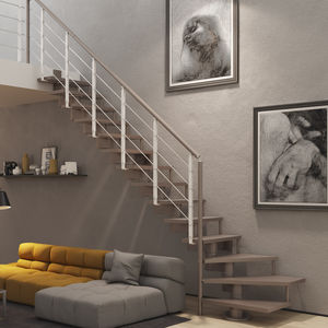 escalera recta / en L / helicoidal / en U