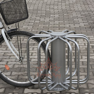 soporte para bicicletas para suelo / de acero / para espacio público