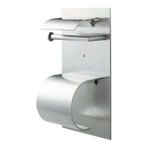 dispensador de papel higiénico de pared / de aluminio / para el sector servicios