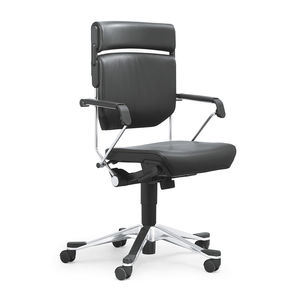 sillón de oficina / moderno / de cuero / ajustable en altura