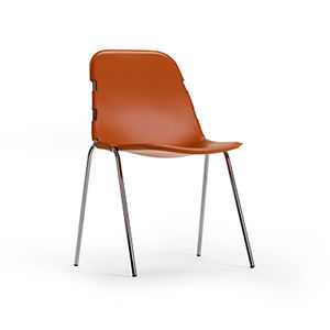 silla de visita de diseño original / de cuero / para uso residencial / para edificio público