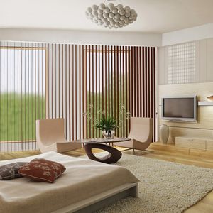 estores verticales / de madera / de Plexiglas® / a medida