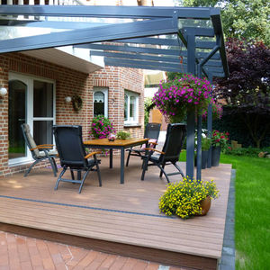 tarimas de exterior de madera compuesta / aspecto madera / PEFC / profesionales
