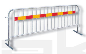 barrera de control para multitud / fija / de acero galvanizado / para espacio público