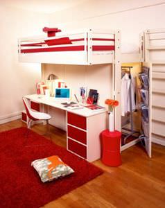 cama alta / individual / moderna / infantil (unisex)