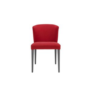 silla moderna / de haya / de tela / tapizada