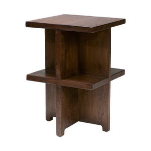 mesita auxiliar moderna / de teca / de caoba / rectangular