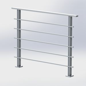 barandilla de aluminio / con barrotes / de exterior / para balcón