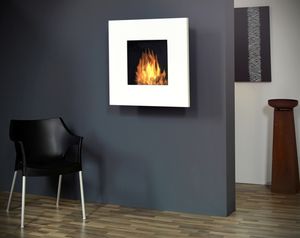 chimenea de bioetanol / moderna / hogar abierto / de pared