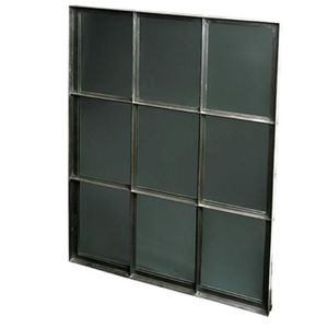 espejo de pared / de estilo industrial / cuadrado / de metal