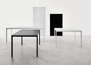 mesa moderna / de melamina / de aluminio / rectangular