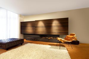 chimenea de gas / moderna / hogar cerrado / empotrable