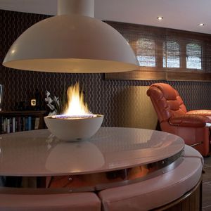 chimenea de gas / moderna / de diseño original / hogar abierto