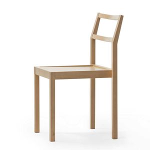 silla de visita moderna / apilable / de madera / para uso residencial